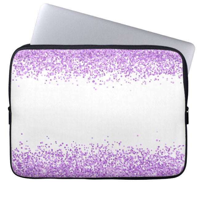 Paarse Glitter iPad Air Cover Laptop Sleeve (Voorkant)