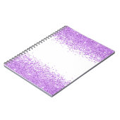 Paarse Glitter iPad Air Cover Notitieboek (Linkerzijde)