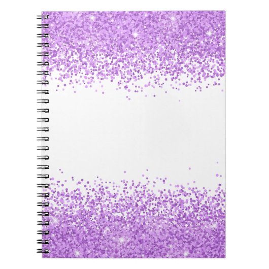 Paarse Glitter iPad Air Cover Notitieboek (Voorkant)
