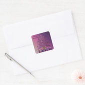 Paarse Glitter Kerstboom Vierkante Sticker (Envelop)