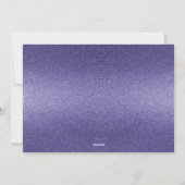 Paarse Glitter Kerstmis Fotokaart Feestdagenkaart (Achterkant)
