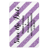 Paarse Glitter Kijk Stripes sparen de Magneet van (Verticaal)