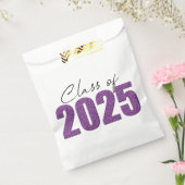 Paarse Glitter Klasse van 2025 Bedankzakje (Gezegeld)