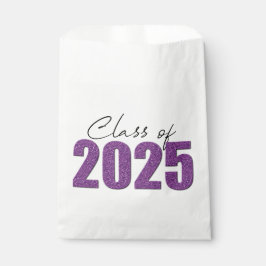 Paarse Glitter Klasse van 2025 Bedankzakje