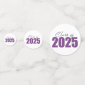Paarse Glitter Klasse van 2025 Confetti (Voorkanten)