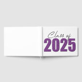 Paarse Glitter Klasse van 2025 Gastenboek (Volledig)