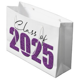 Paarse Glitter Klasse van 2025 Groot Cadeauzakje