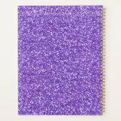 Paarse Glitter Kleurrijk Gepersonaliseerd 2025 Planner (Achterkant)