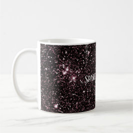 Paarse Glitter Koffiemok