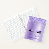 Paarse Glitter Lashes Notitieboek Prayer Journal (Binnen)