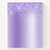 Paarse Glitter Lashes Notitieboek Prayer Journal (Achterkant)