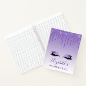 Paarse Glitter Lashes Notitieboek Prayer Journal (Binnen)