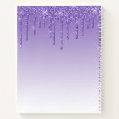 Paarse Glitter Lashes Notitieboek Prayer Journal (Achterkant)