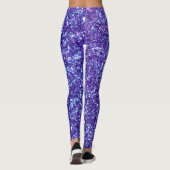 Paarse Glitter-Leggings Leggings (Achterkant)
