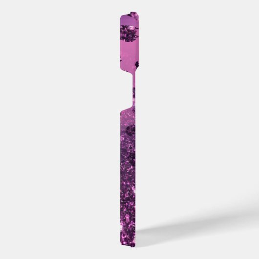 Paarse Glitter Leopard Print iPhone Hoesje (Rechterkant)