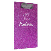 Paarse Glitter-leraar () klembord (Rechts)