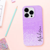 Paarse Glitter Lichten Gepersonaliseerd Case-Mate iPhone Case