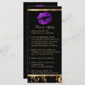 Paarse Glitter Lip Instructies (Voorkant / Achterkant)