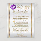 * Paarse Glitter Lip Instructies 2 Flyer (Voorkant)