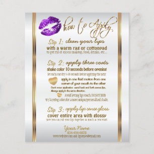 * Paarse Glitter Lip Instructies 2 Flyer