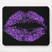 Paarse glitter Lips #2 Muismat (Voorkant)