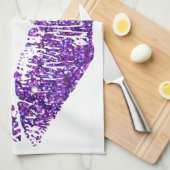 Paarse glitter Lips #2 Theedoek (Quarter Fold)