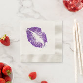 Paarse glitter Lips #3 Servet (Insitu)