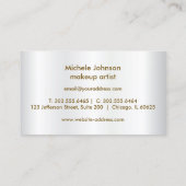 Paarse Glitter Lips Loyalty-kaarten op zwart-wit Klantenkaartje (Achterkant)