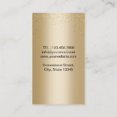 Paarse Glitter Lips Salon Makeup Artiest Visitekaartje (Achterkant)