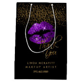 Paarse Glitter Lipstick - Dank u wel Medium Cadeauzakje (Achterkant)