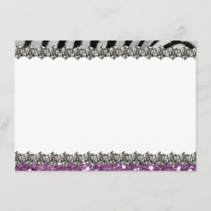 Paarse Glitter look Zebra Persoonlijk Bedankt