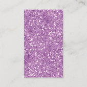 Paarse Glitter Luier Raffle Baby shower behuizing Informatiekaartje (Achterkant)