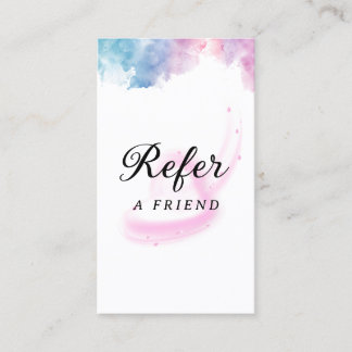 Paarse Glitter Luxe Drip Salon Aanbevelingskaartje