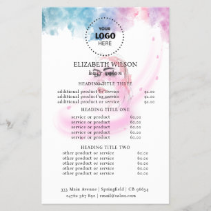 Paarse Glitter Luxe Drip Salon Flyer