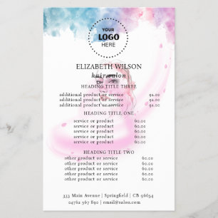 Paarse Glitter Luxe Drip Salon Flyer