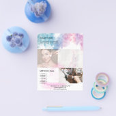 Paarse Glitter Luxe Drip Salon Flyer (Enkel)