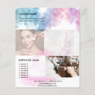 Paarse Glitter Luxe Drip Salon Flyer