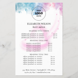 Paarse Glitter Luxe Drip Salon Flyer