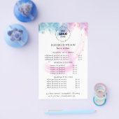 Paarse Glitter Luxe Drip Salon Flyer (Enkel)