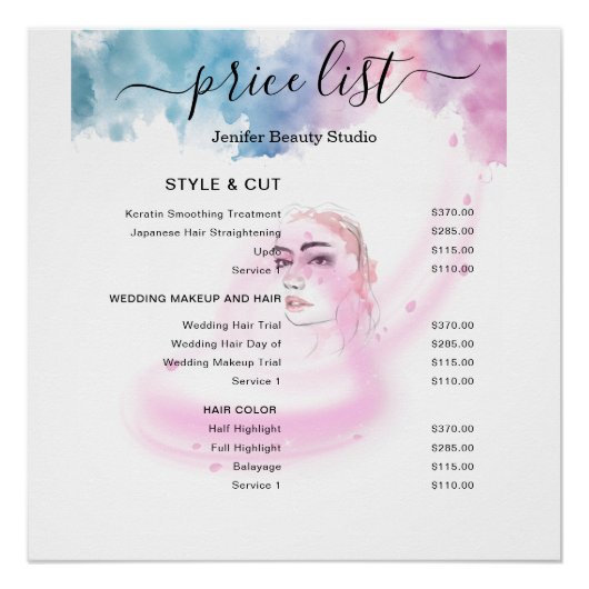 Paarse Glitter Luxe Drip Salon Perfect Poster (Voorkant)