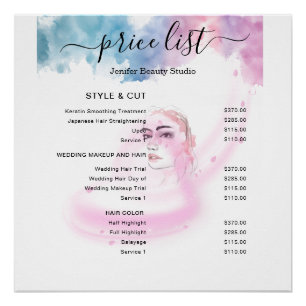 Paarse Glitter Luxe Drip Salon  Perfect Poster