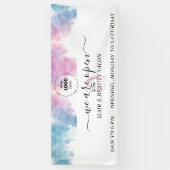 Paarse Glitter Luxe Drip Salon Spandoek (Verticaal)