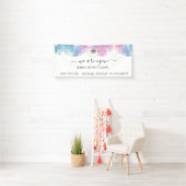 Paarse Glitter Luxe Drip Salon Spandoek (Insitu)