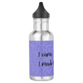 Paarse glitter maakte ik het Awkward Water Fles (Links)