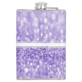 Paarse Glitter-maatkolf Heupfles (Achterkant)