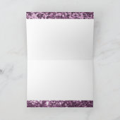 Paarse Glitter Mazel Tov Gefeliciteerd Kaart (Binnen)