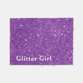 Paarse Glitter Meisje Show Uw Glamours Sparkle Fleece Deken (Voorkant (Horizontaal))