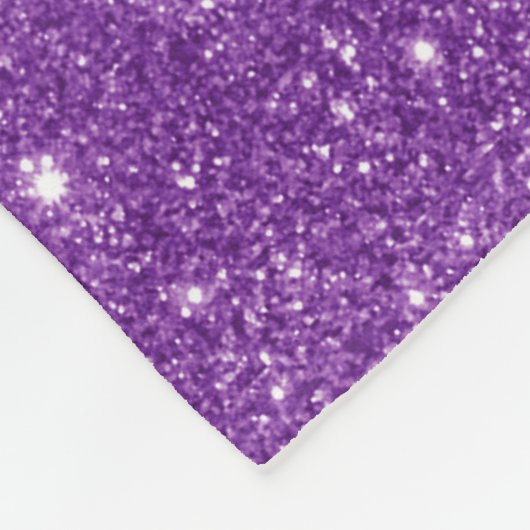 Paarse Glitter Meisje Show Uw Glamours Sparkle Fleece Deken (Hoek)
