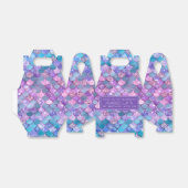 Paarse Glitter Mermaid 1e verjaardag Bedankdoosjes (Uitgevouwen)