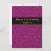 Paarse glitter met Berichtenfeest Kaart (Voorkant)